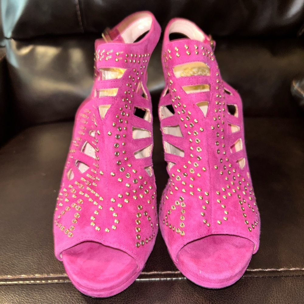 Vince Camuto Open Toe Magenta Heel